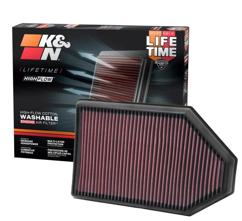 K&N Replacement Air Filter for 11 Chrysler 300/300C / Challenger 3.6L/5.7L/6.4L / Charger 3.6L/5.7L