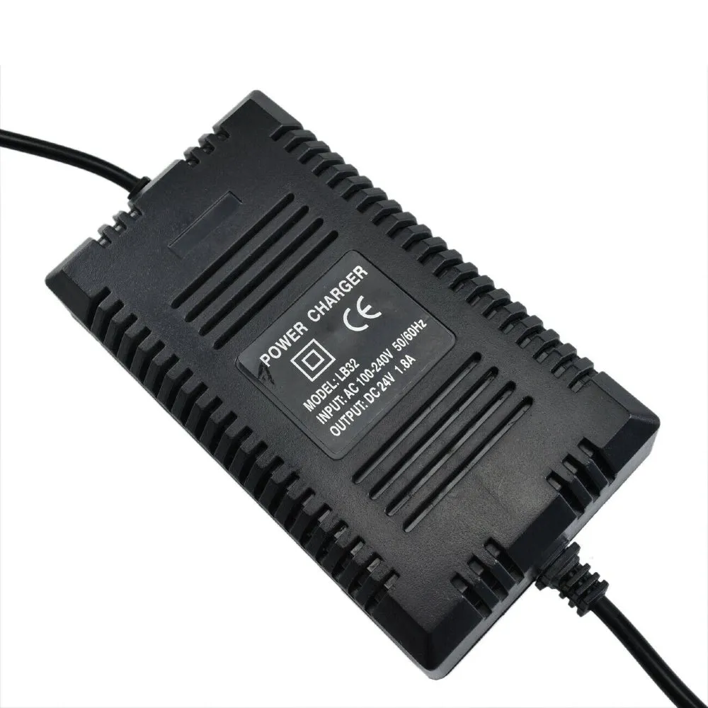 Lead Acid Battery Power Charger Adapter for E-Bike Tricycle DC12V 24V, 1.8A