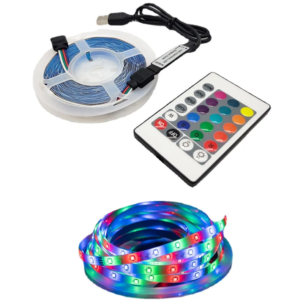 LED Light Strip luces USB Infrared Remote Control 5V RGB 2835 Flexible Lamp Tape Ribbon Diode For Festival Party TV Desk Bedroom