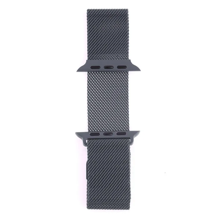 Milanese Loop Magnetic Stainless Steel Watch Band for Apple Watch Series 10 42mm / 9&8&7 41mm / SE 3&SE 2&6&SE&5&4 40mm / 3&2&1 38mm(Dark Gray)