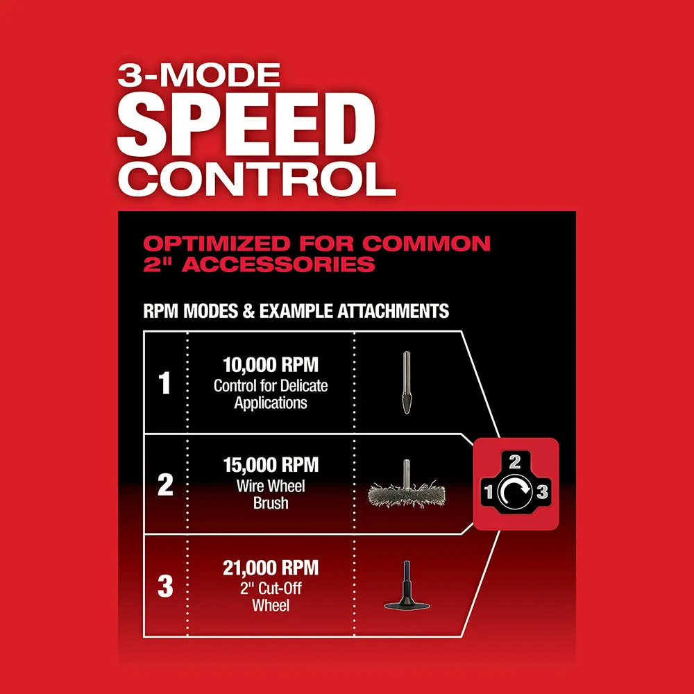 Milwaukee 2486-22 M12 FUEL 12V 1/4" Straight Die Grinder Kit w/ 5AH Battery