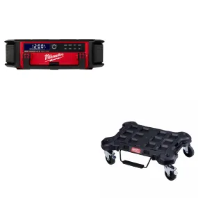 Milwaukee 2950-20 M18™ PACKOUT™ Radio   Charger W/ FREE 48-22-8410 Packout Dolly