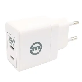 Mobile Origin Super Charger 35W GaN Vægoplader m. 2x USB-C - Hvid