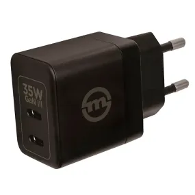 Mobile Origin Super Charger 35W GaN Vægoplader m. 2x USB-C - Sort