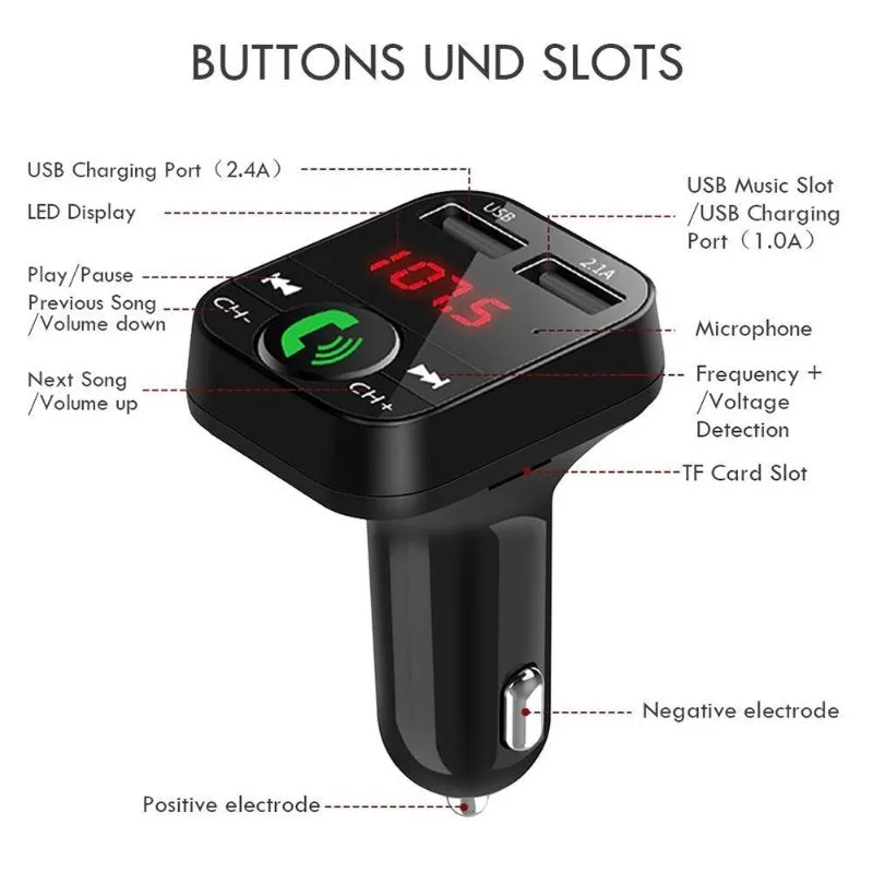 Multifunction Wireless FM Transmitter