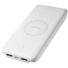 myCharge Unplugged 8K Fast Wireless Dual USB Powerbank - White (UPB80WW-A)