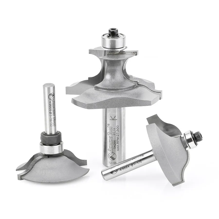 Ogee Wainscot Router Bit | 3 Piece Set | 49680 | 738685496800