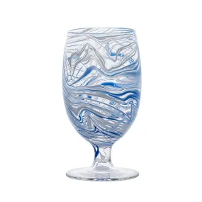 Puro Marbled Goblet - Blue