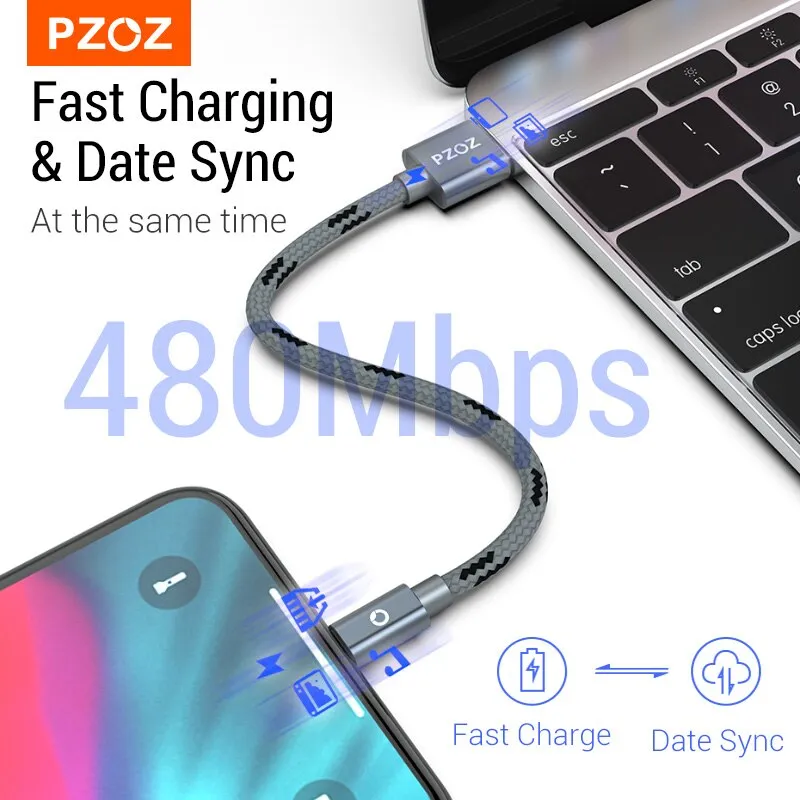 PZOZ Usb Cable For iPhone iPad Fast Charging Cable