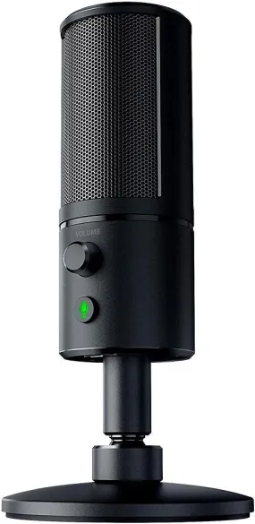 Razer Microphone Seiren X USB Streaming Microphone: Professional Grade - Built-In Shock Mount - Supercardiod Pick-Up Pattern - Anodized Aluminum - (Classic Black)