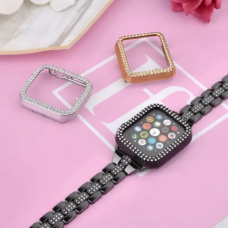 Rhinestone Crystal Bling Apple Watch Case Frame