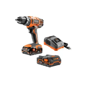 RIDGID 18-Volt Lithium-Ion Cordless 2-Speed 1/2 in. Compact Drill/Driver Kit with (2) 1.5 Ah Batteries, and Charger - Factory Reconditioned