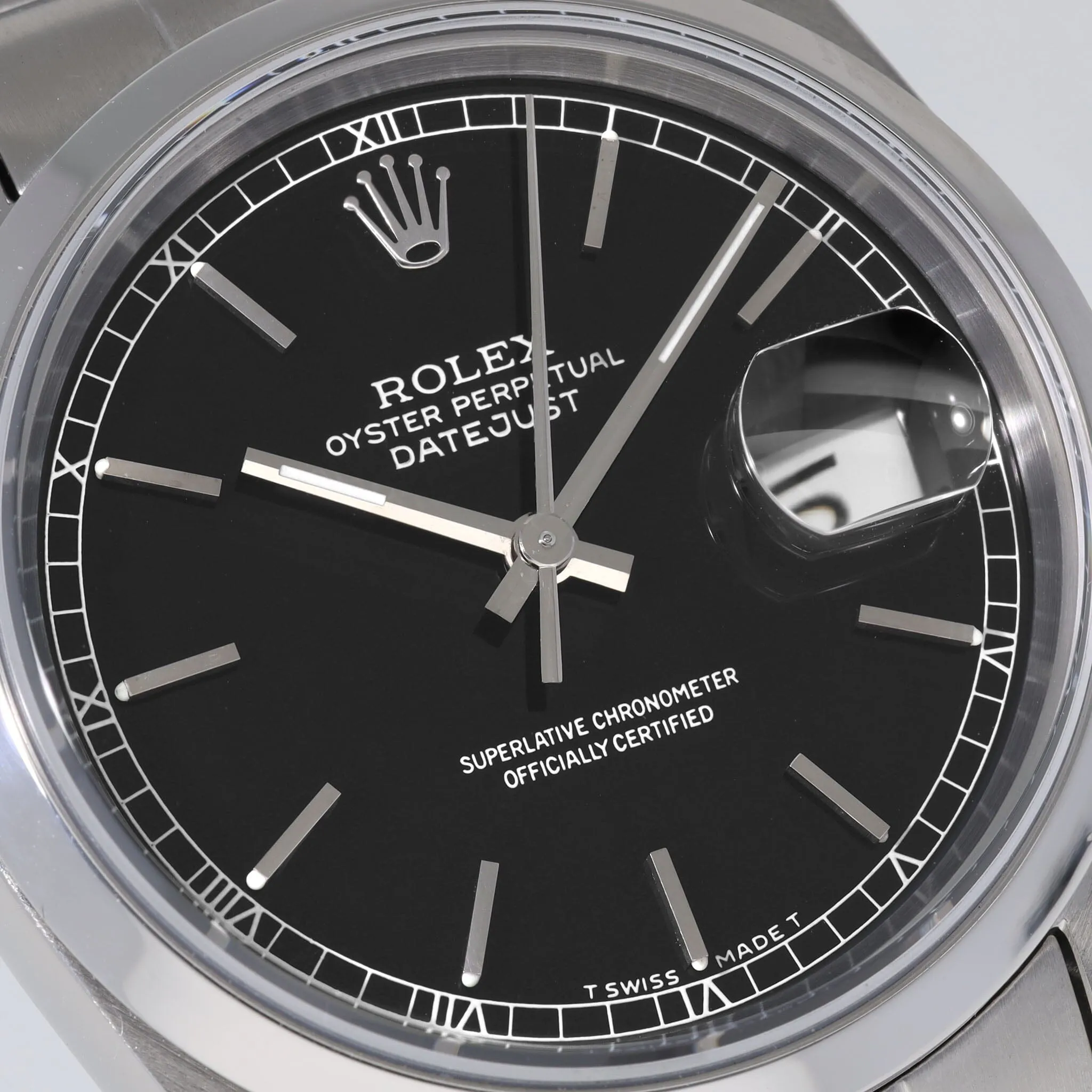 Rolex Datejust Black Dial ref 16200