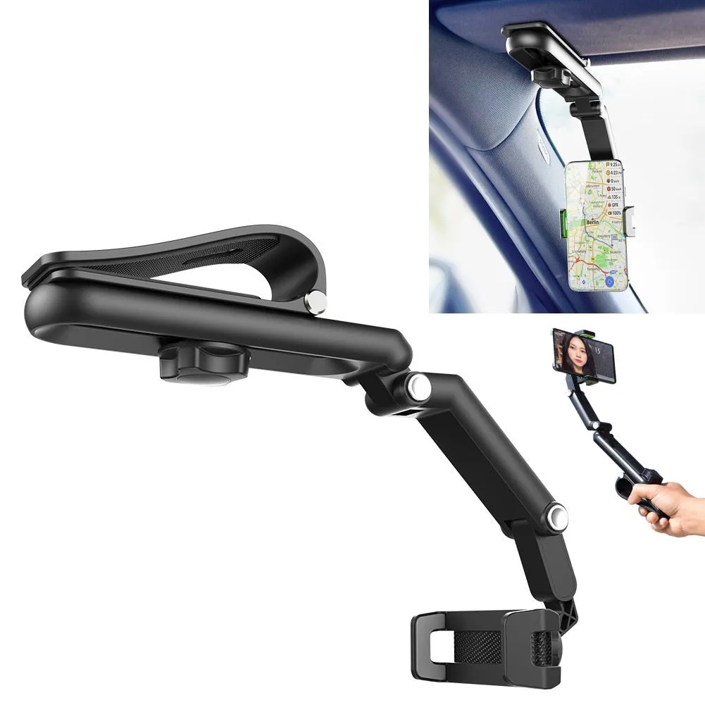 Rotatable Adjustable Telescopic Rearview Mirror Phone & GPS Mount