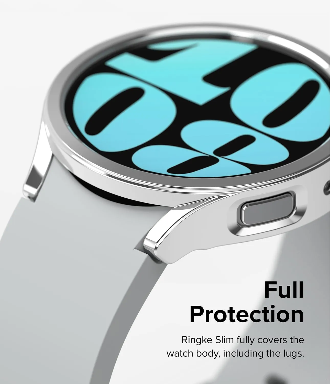 Samsung Galaxy Watch 6 40mm Case| Slim Series | Clear   Chrome