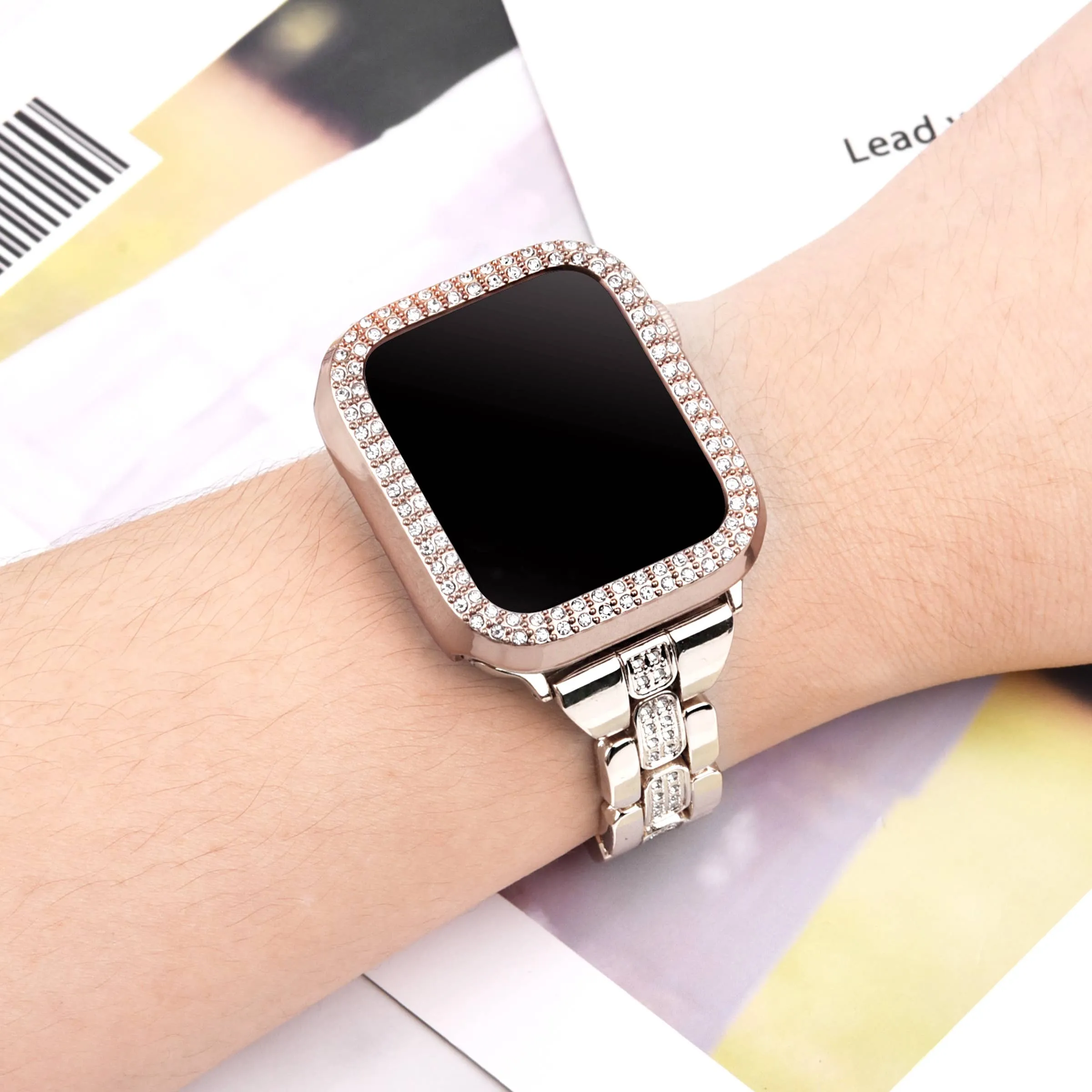 ShopTrendsNow - Rhinestone Crystal Bling Apple Watch Case Frame