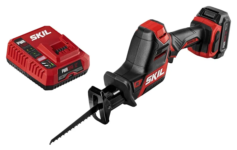 SKIL RS582802 Reciprocating Saw Kit, Tool Only, 12 V, 2 Ah, 20 to 100 mm Cutting Capacity, 3/4 in L Stroke :EA: QUANTITY: 1