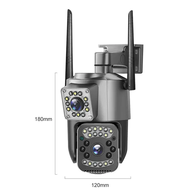 SLX Smart Dual IP Camera
(1 Bullet Camera and 1 PTZ Motion Sensor Camera) with WiFi, 4G and 2-way Audio - Brand New