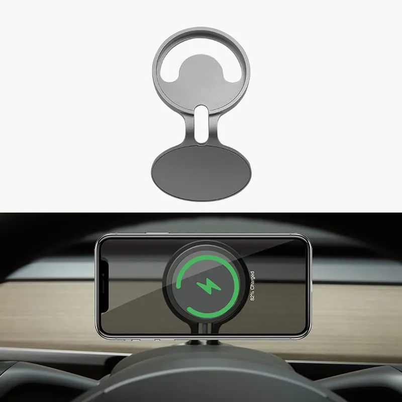 Steering Wheel HUD Magnetic Cellphone Mount Phone Holder Stand for Tesla Model 3 / Model Y, Compatible with iPhone 12/13 Magsafe Series （TP199)