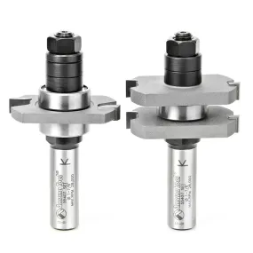 Tongue & Groove Assembly Router Bit | 1⁄2 Kerf x 1 7⁄8 Dia x 3⁄4 x 1⁄2" Shank 2 Piece Set | 55407 | 738685554074