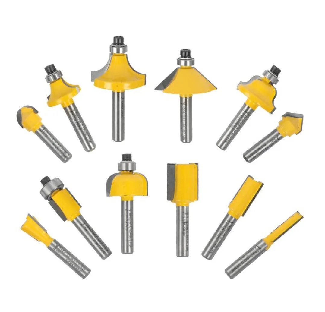 Tork Craft | Router Bit Set 1/4" Straight & Profile 12Pc