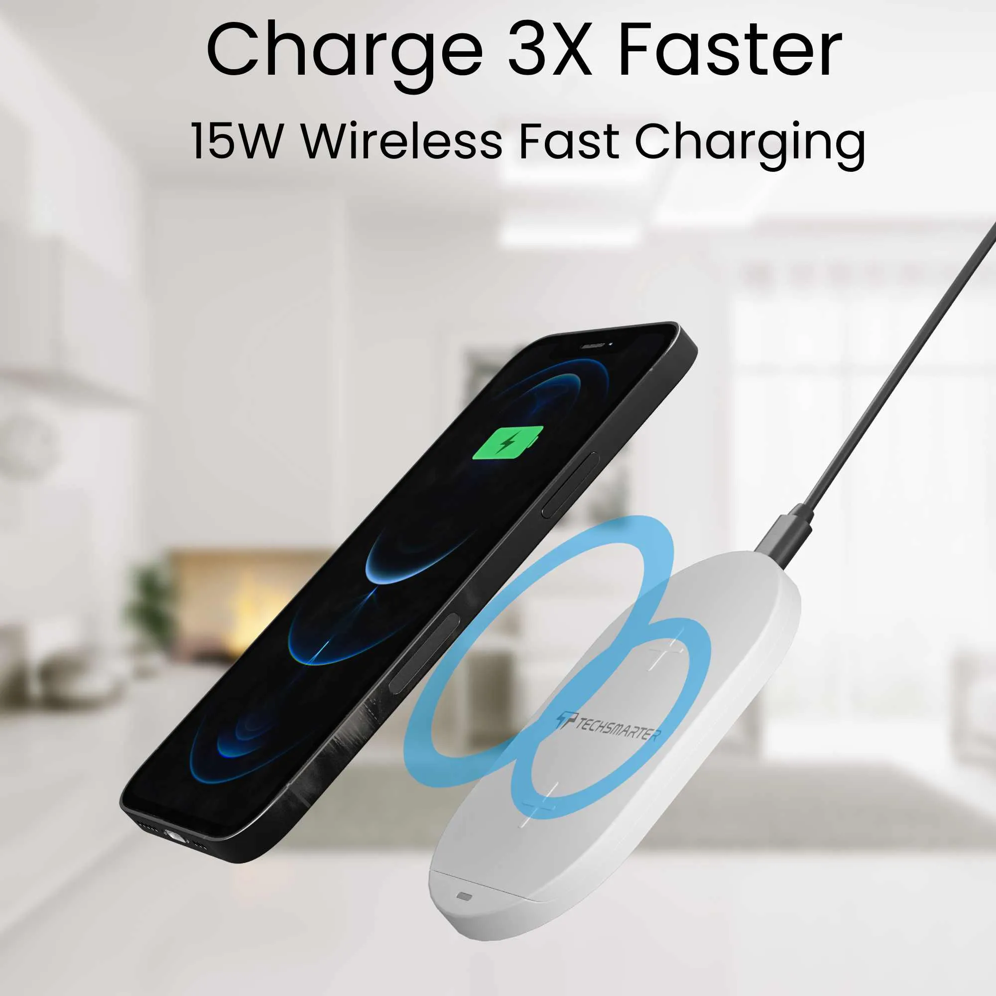 TSWireless Foldable Wireless Charging Pad with Wall Charger