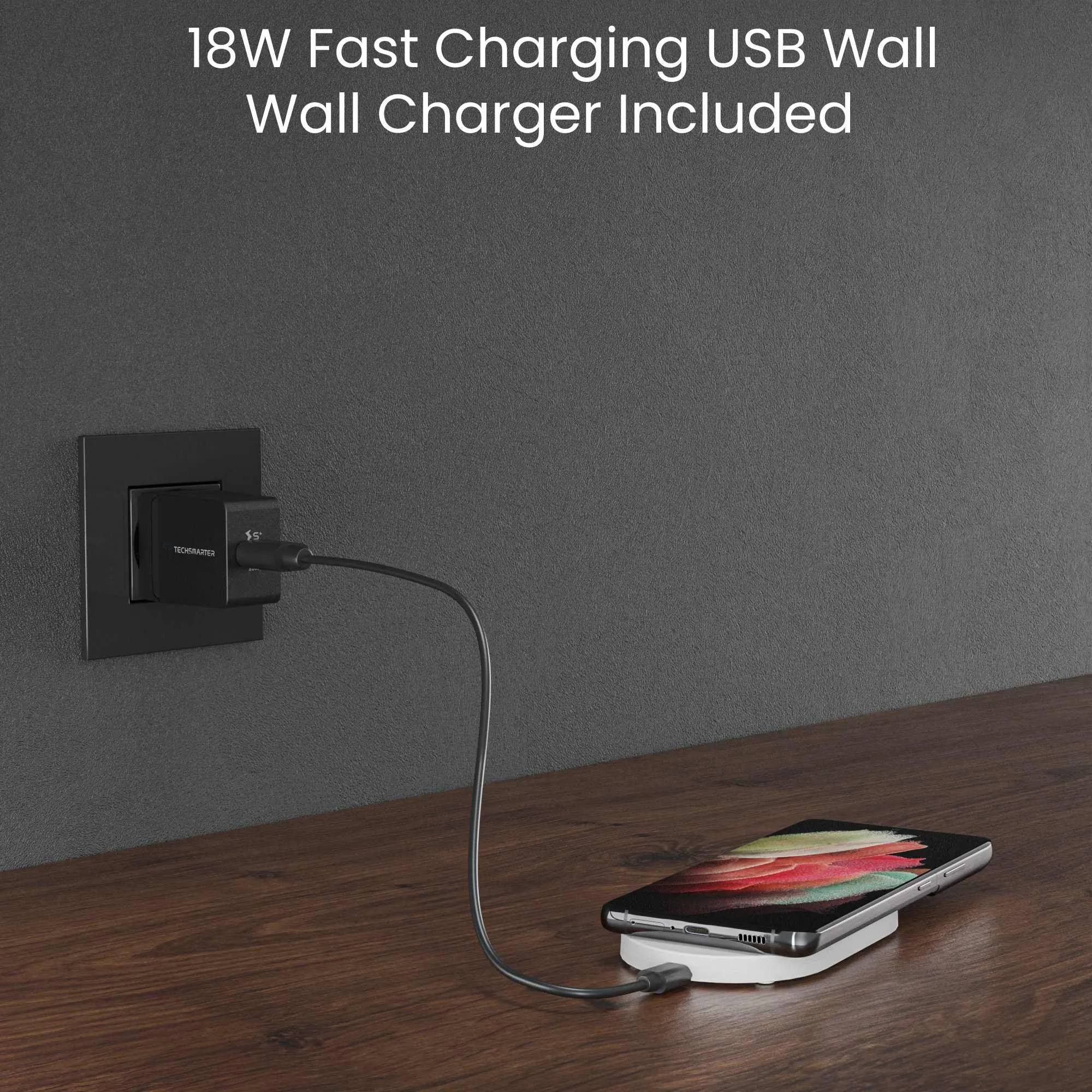 TSWireless Foldable Wireless Charging Pad with Wall Charger