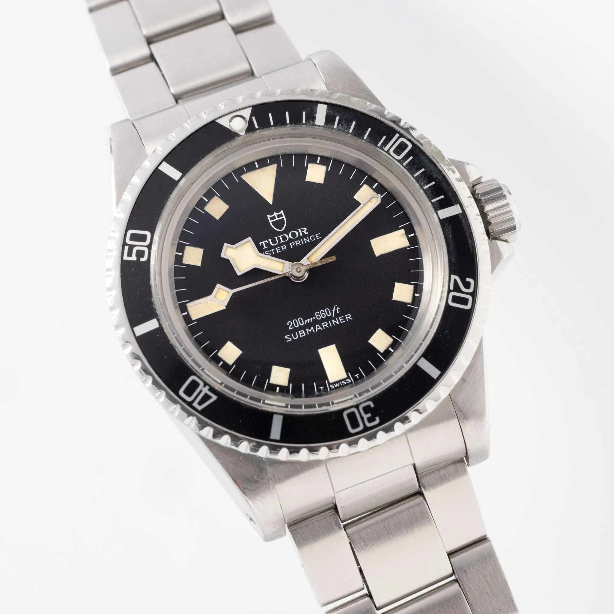 Tudor Submariner Snowflake No Date Black Dial 9401/0