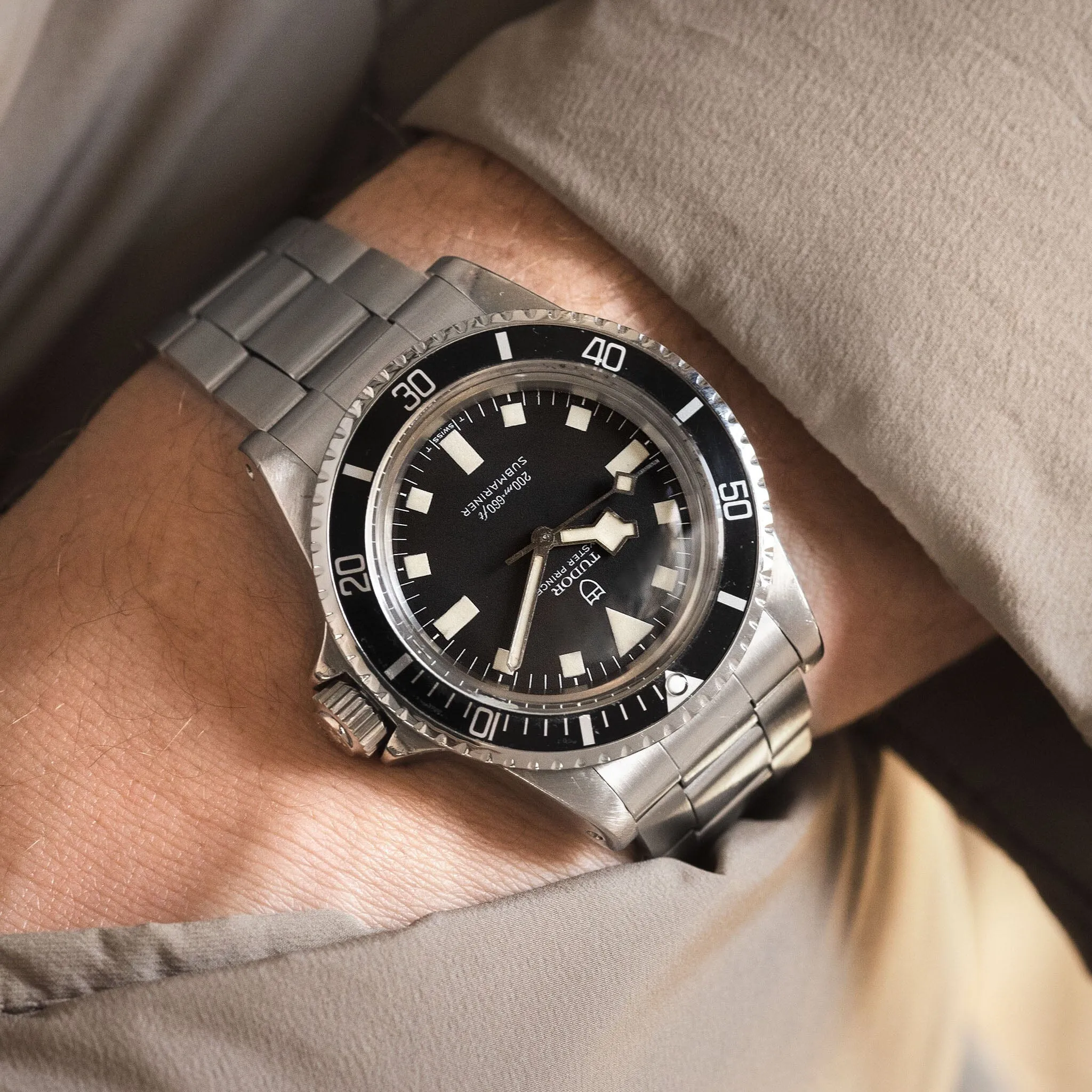 Tudor Submariner Snowflake No Date Black Dial 9401/0