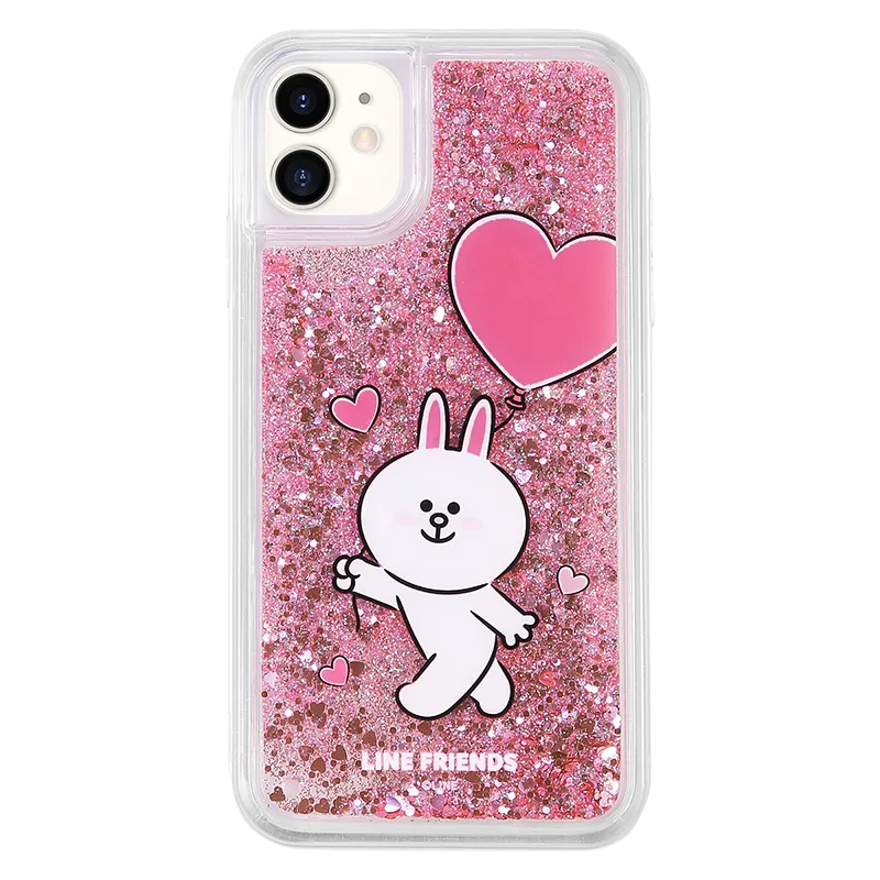 UKA Line Friends Love Glitter Case Shockproof TPU Soft Back Cover