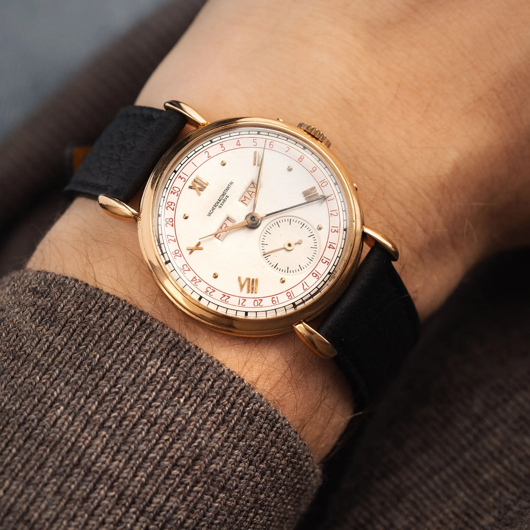 Vacheron and Constantin Triple Date Calendar 4240 Rose Gold