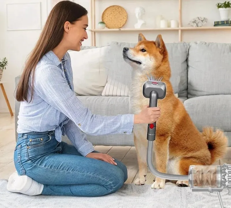 Vacuum Attachment for Pet Grooming – Professional Dog Brush & Hair Grooming Tools for a Flawless Coat