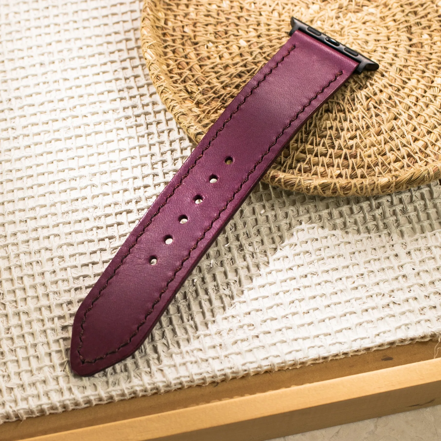 VegTan Leather Apple Watch Strap - Purple