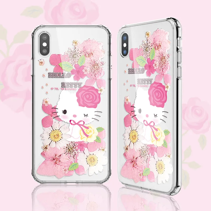 X-Doria Hello Kitty Blossom Flowers Natural Petals TPU Edge PC Case Cover