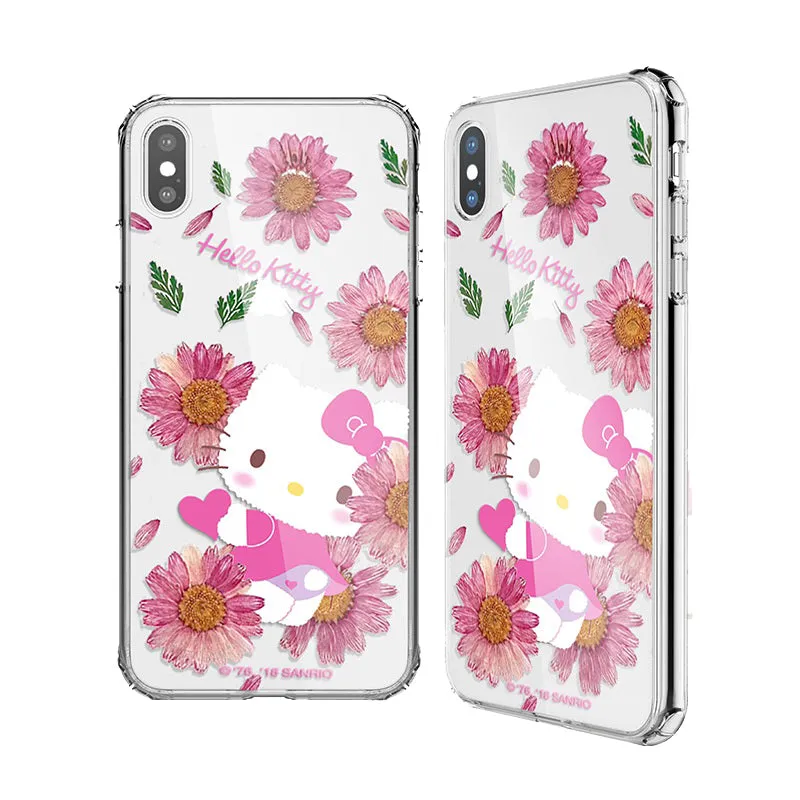 X-Doria Hello Kitty Blossom Flowers Natural Petals TPU Edge PC Case Cover