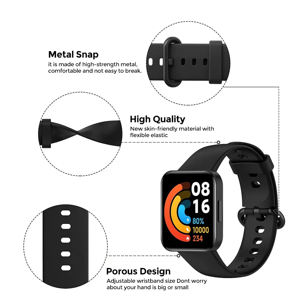 Xiaomi Redmi Watch 2 Lite Band   Watch Case| Silicone Straps Wristband Sport Band |  Dark Blue